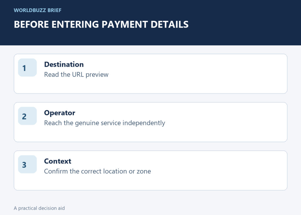 Before entering payment details
