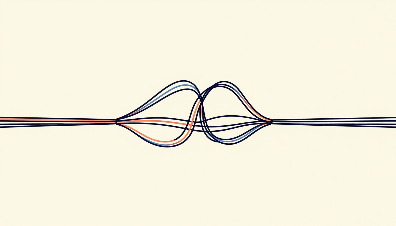 Wires untangle and organize themselves into orderly bundles.