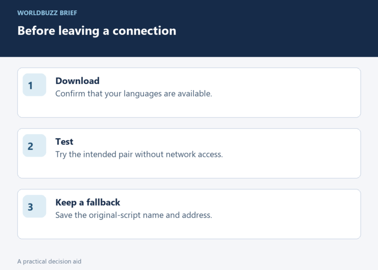 Before leaving a connection