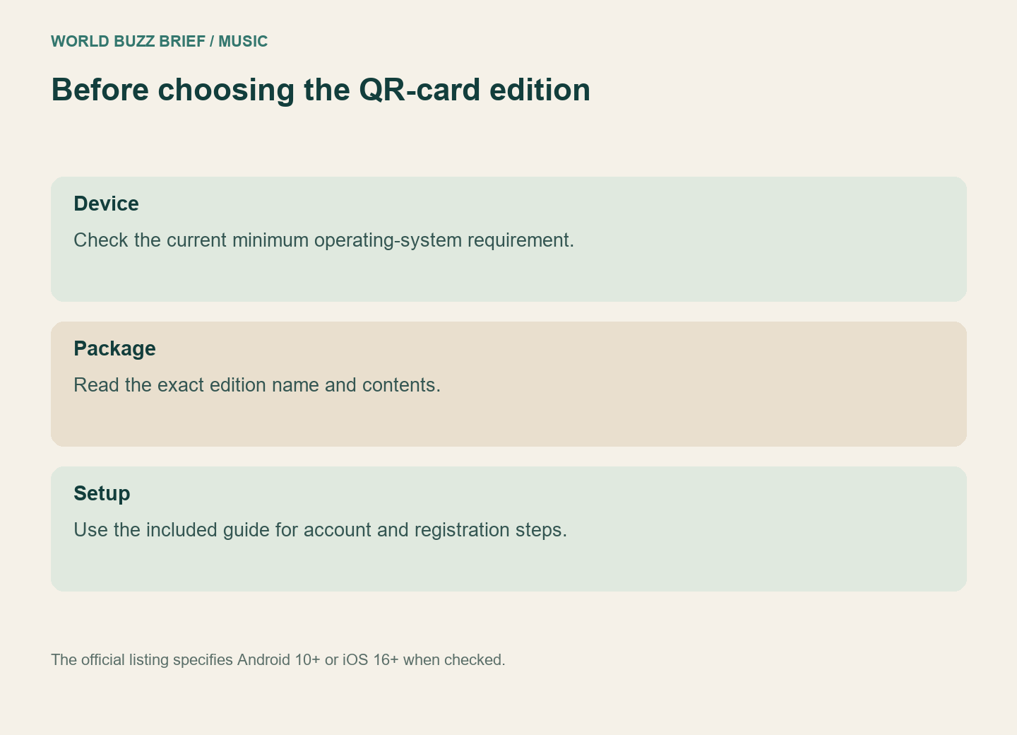 Check the recipient's device, exact edition and included user guide